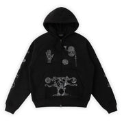 Dime Sigil Zip Hoodie - Black