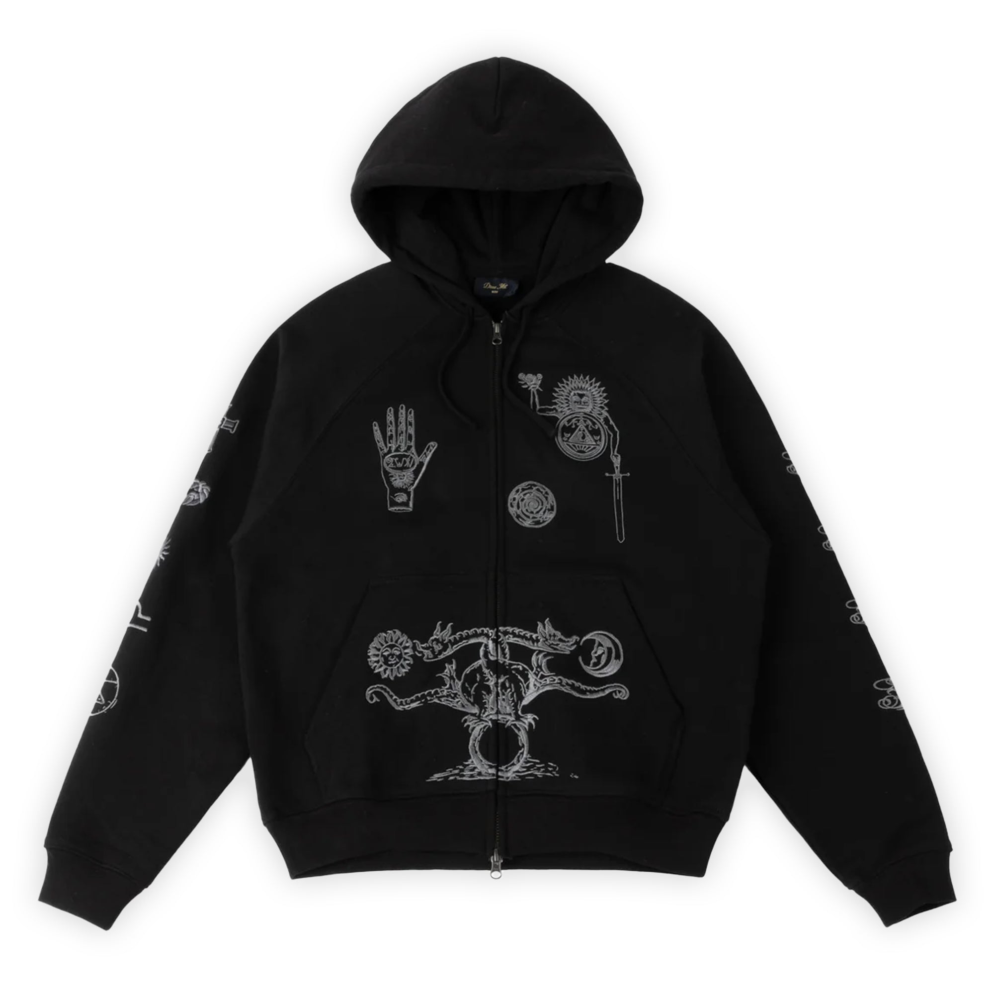 Dime Sigil Zip Hoodie - Black