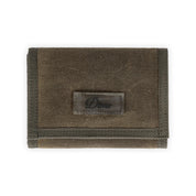 Dime Waxed Velcro Wallet - Olive