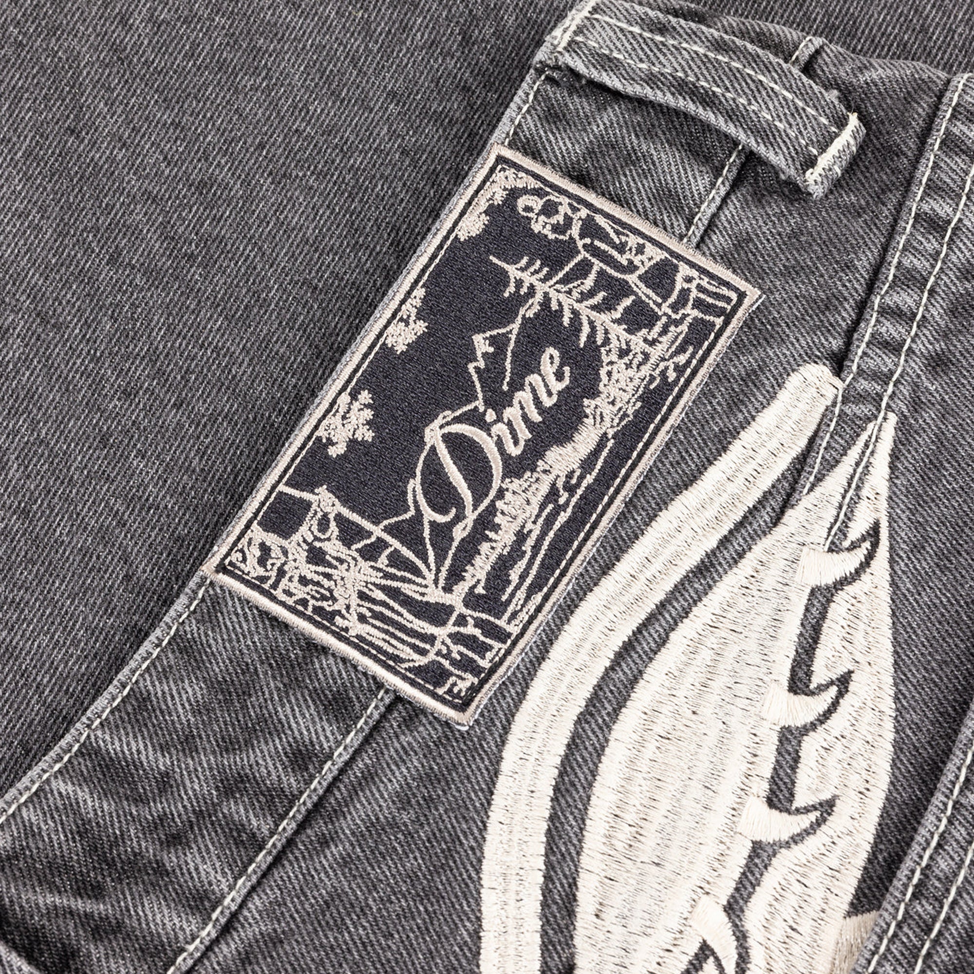 Dime Baggy Wink Denim Pants - Faded Black