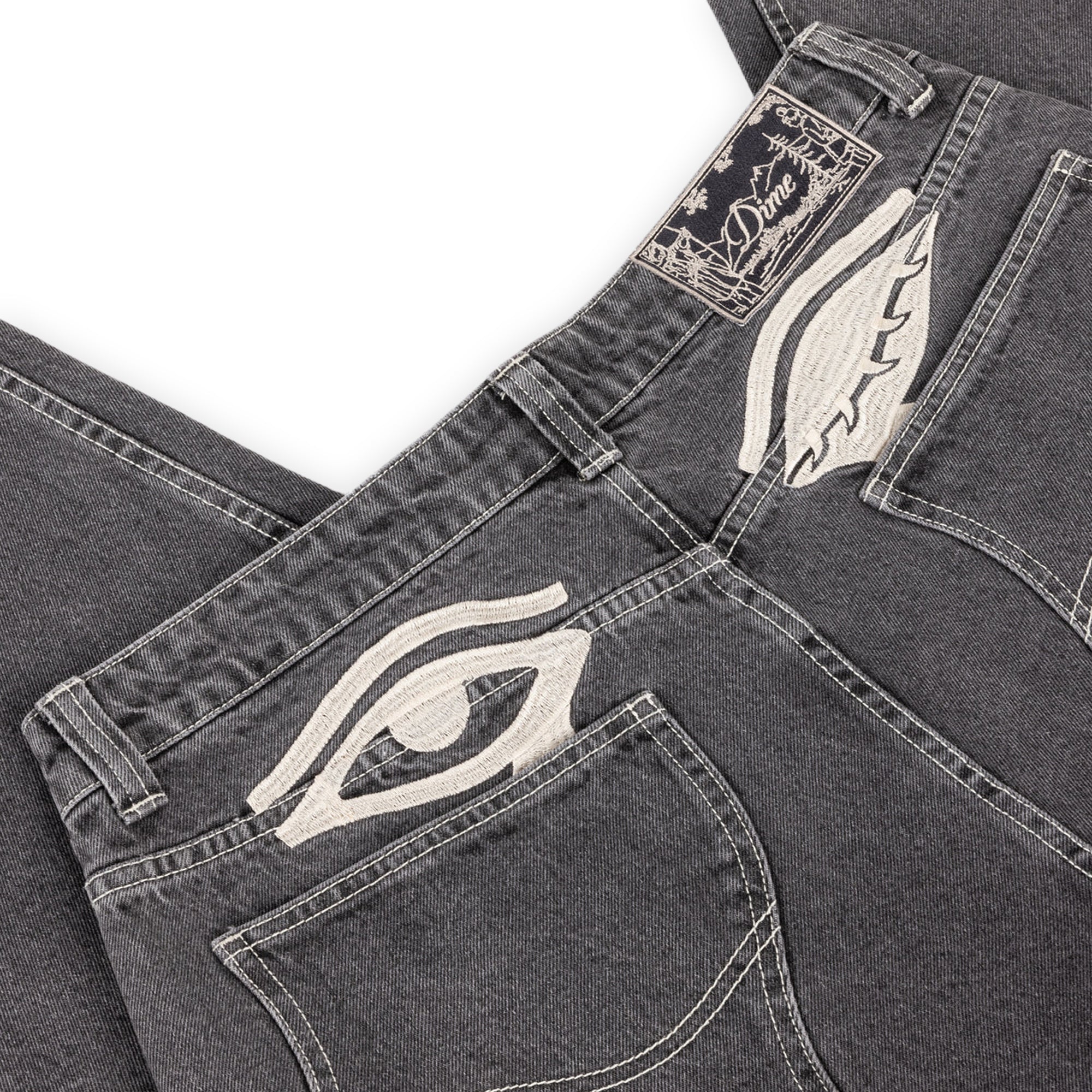 Dime Baggy Wink Denim Pants - Faded Black