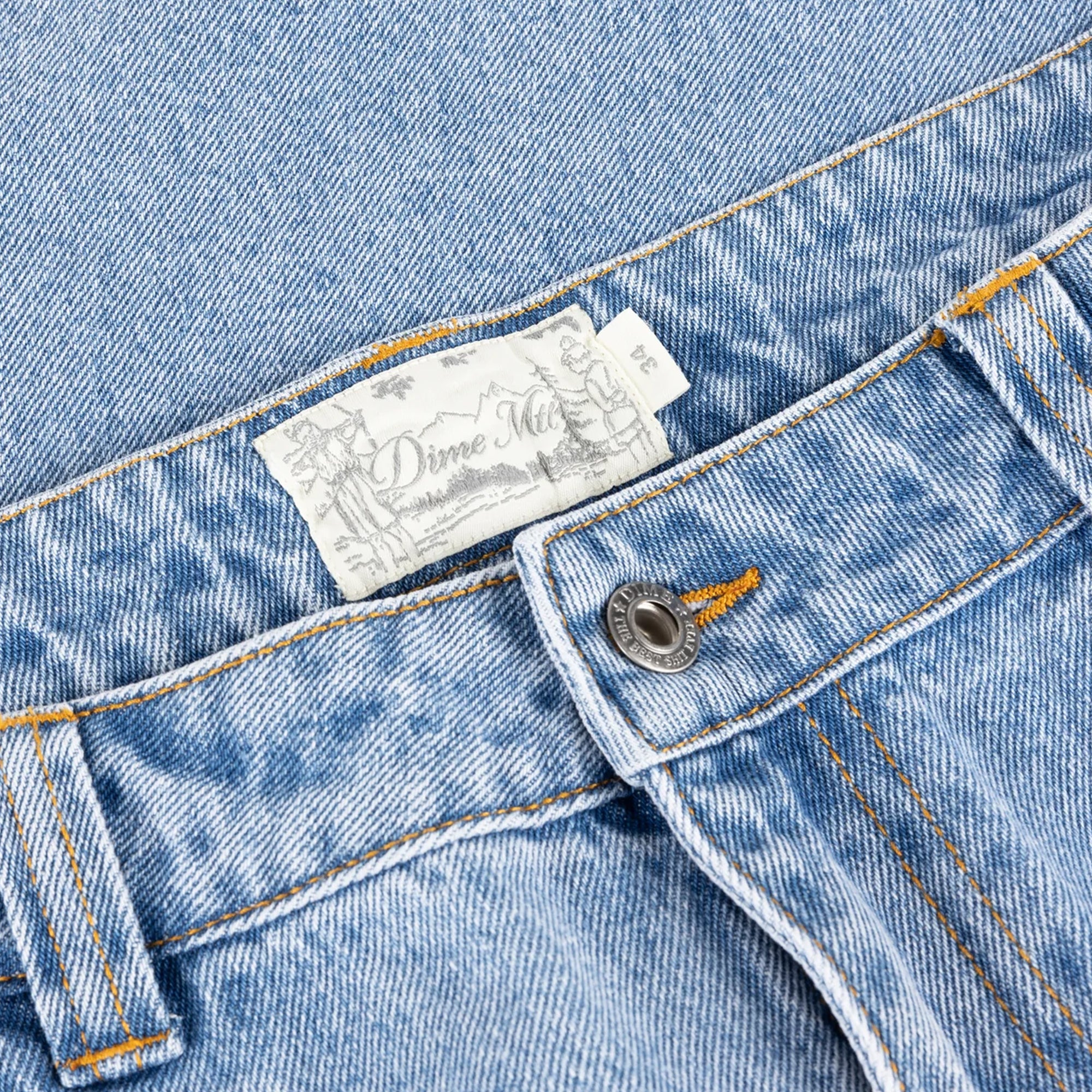 Dime Relaxed Denim Pants - Blue Washed