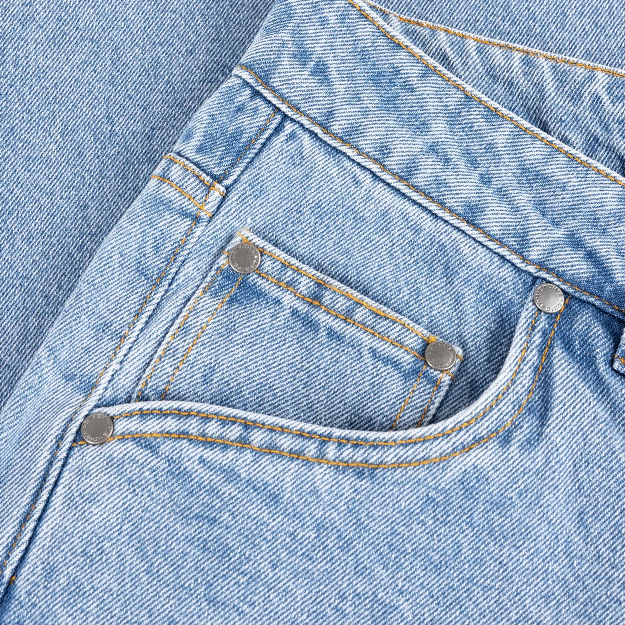 Dime Relaxed Denim Pants - Blue Washed