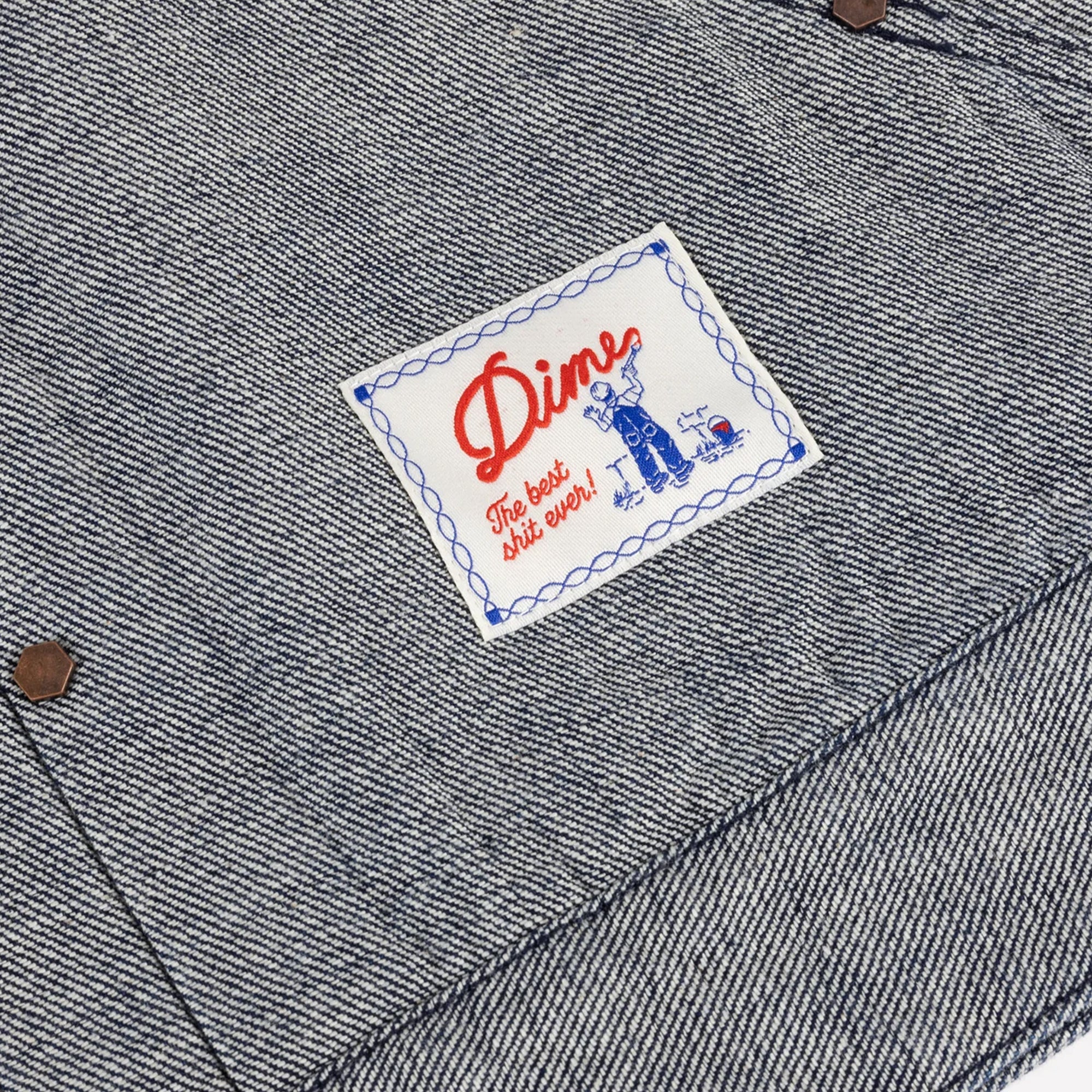 Dime Pleated Denim Jacket - Reversed Indigo