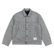 Dime Pleated Denim Jacket - Reversed Indigo