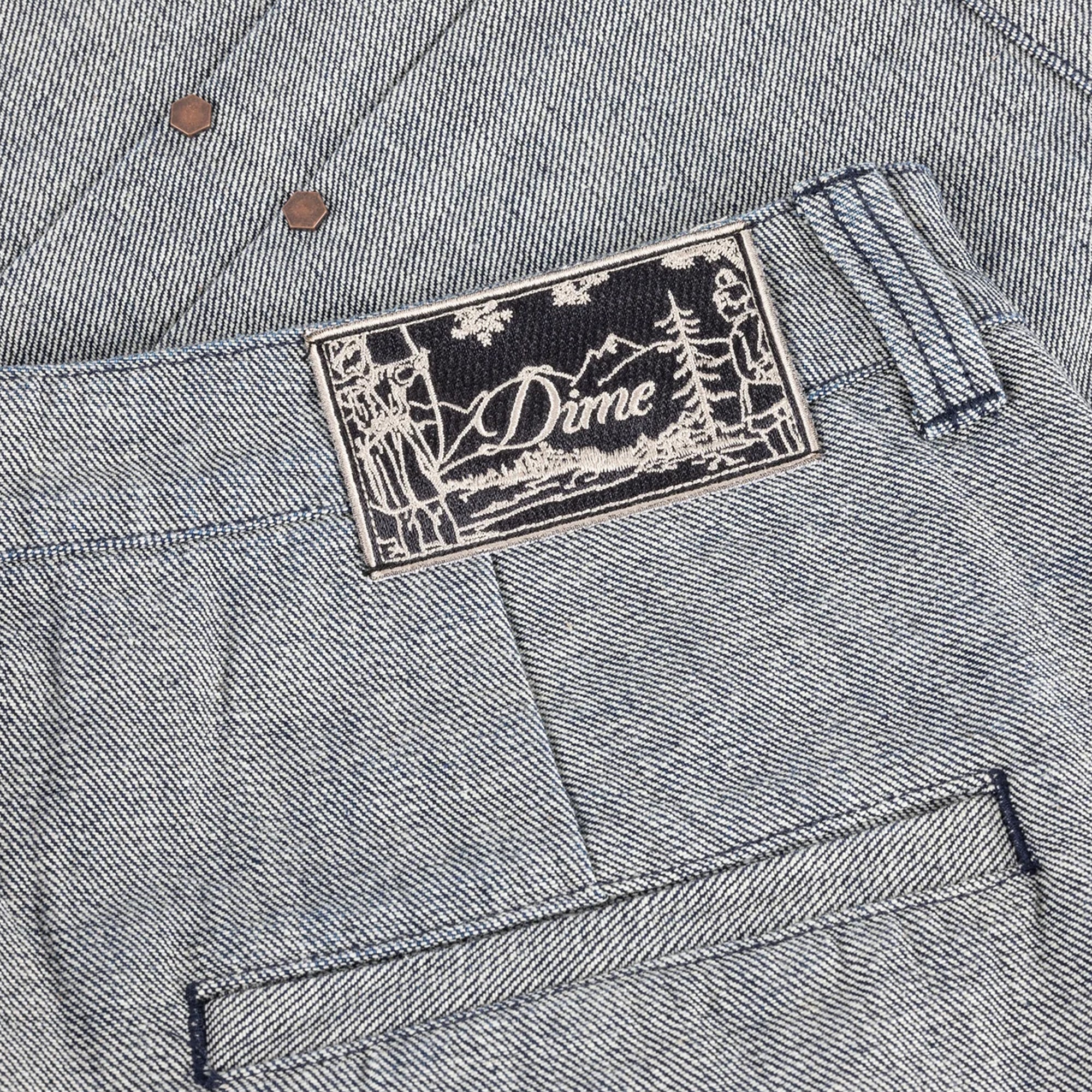 Dime Pleated Baggy Denim Shorts - Reversed Indigo