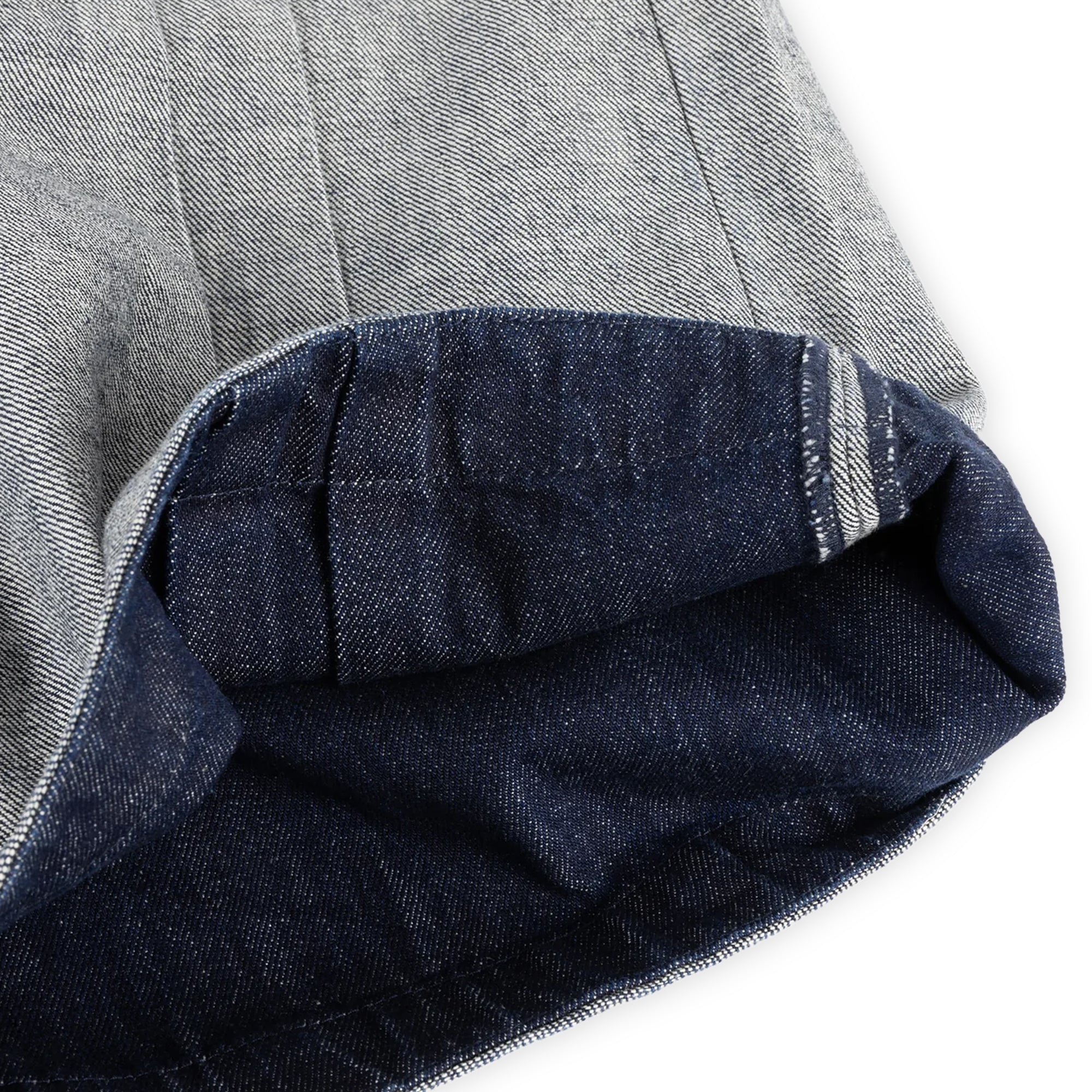 Dime Pleated Baggy Denim Shorts - Reversed Indigo