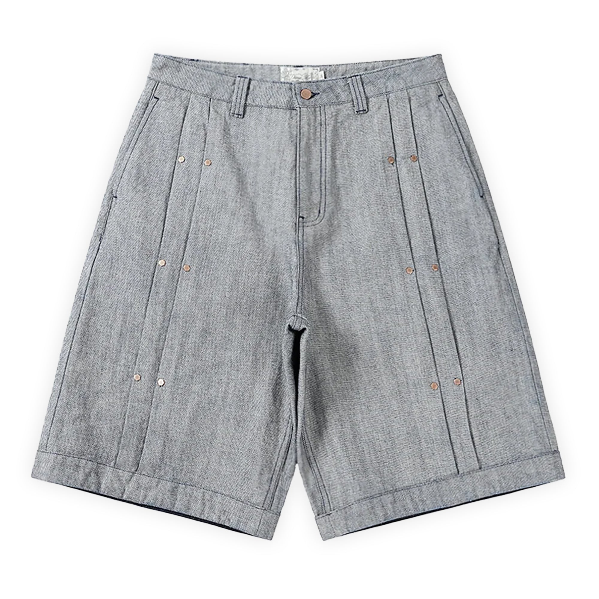 Dime Pleated Baggy Denim Shorts - Reversed Indigo