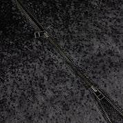 Dime Mohair Double Zip Knit - Black / Charcoal