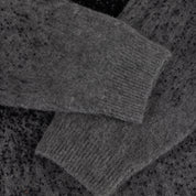 Dime Mohair Double Zip Knit - Black / Charcoal