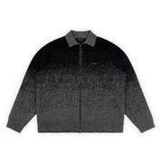 Dime Mohair Double Zip Knit - Black / Charcoal