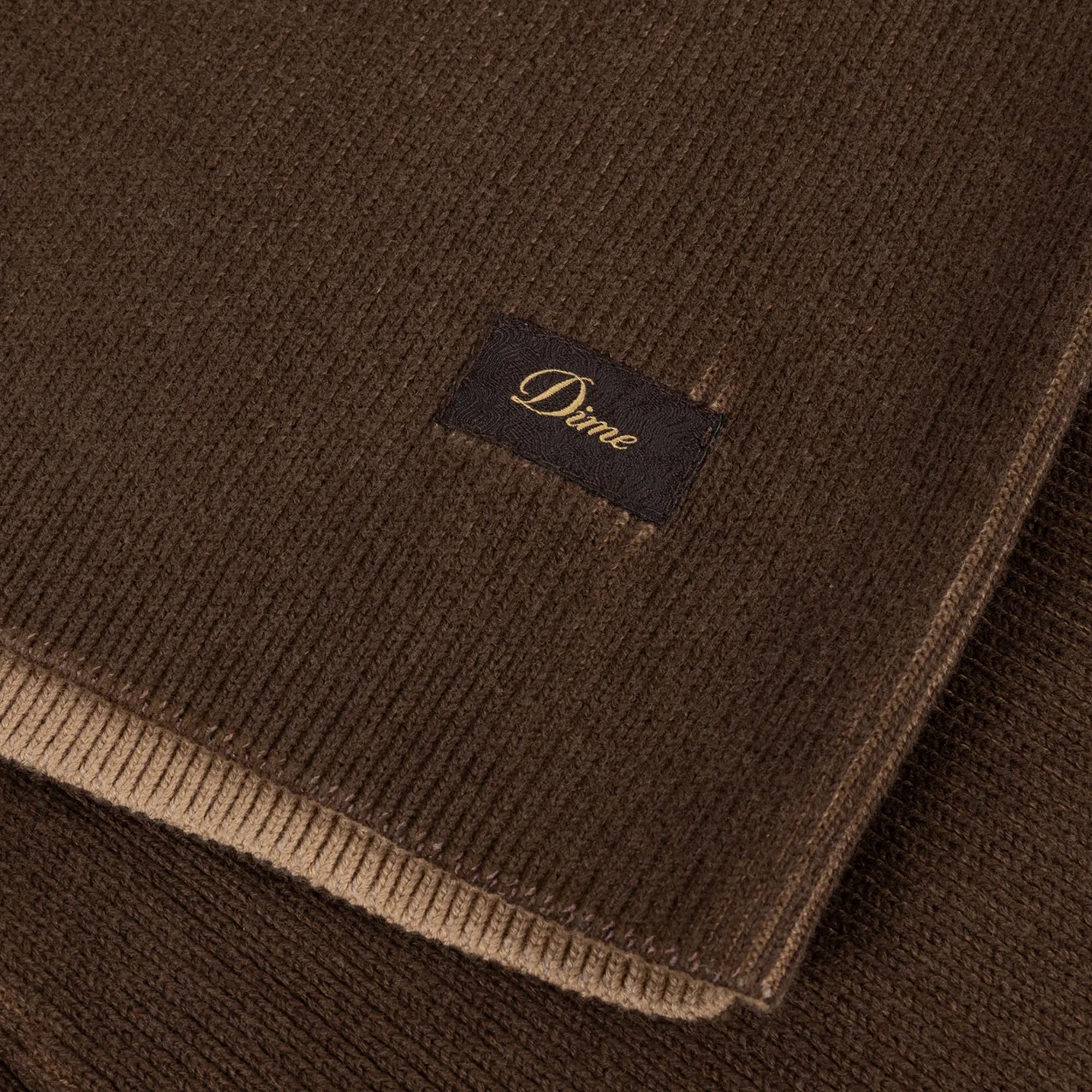 Dime Printed Rib Sweater - Brown / Tan