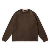 Dime Printed Rib Sweater - Brown / Tan