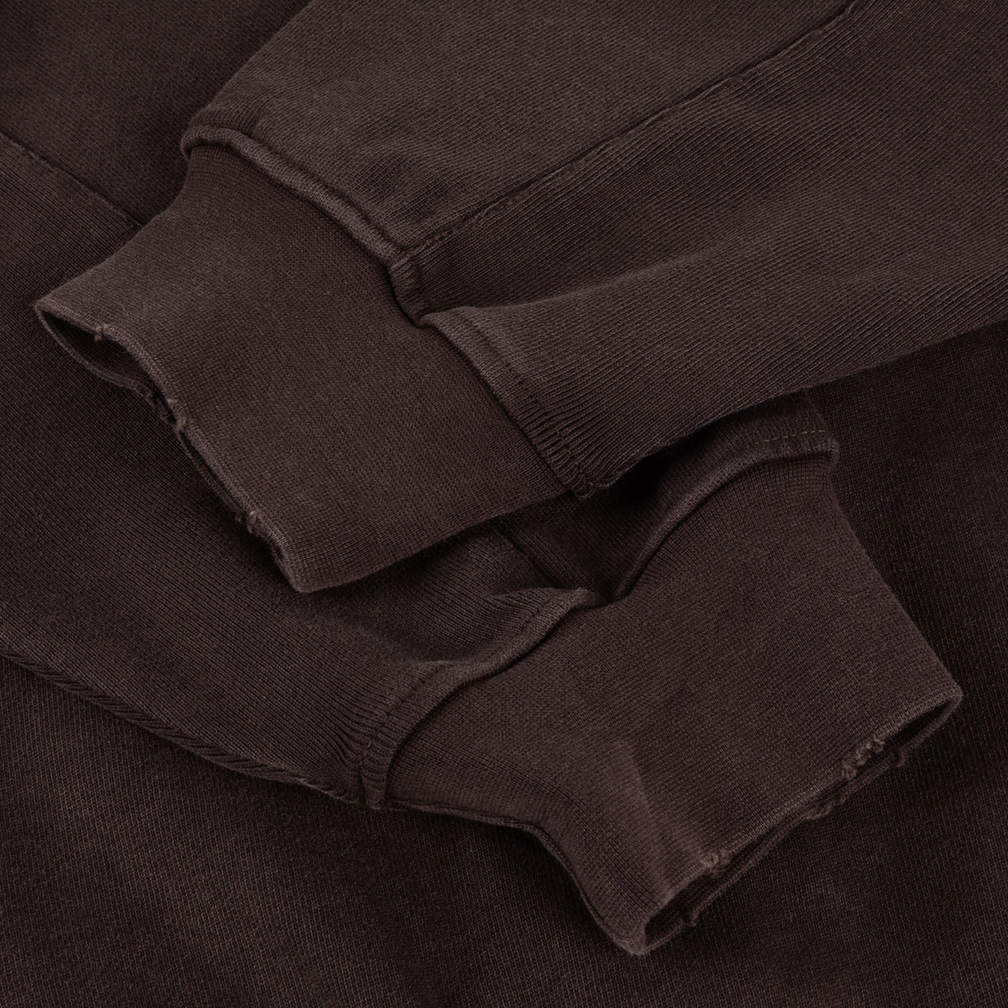 Dime Distressed Terry Zip Hoodie - Acid Brown