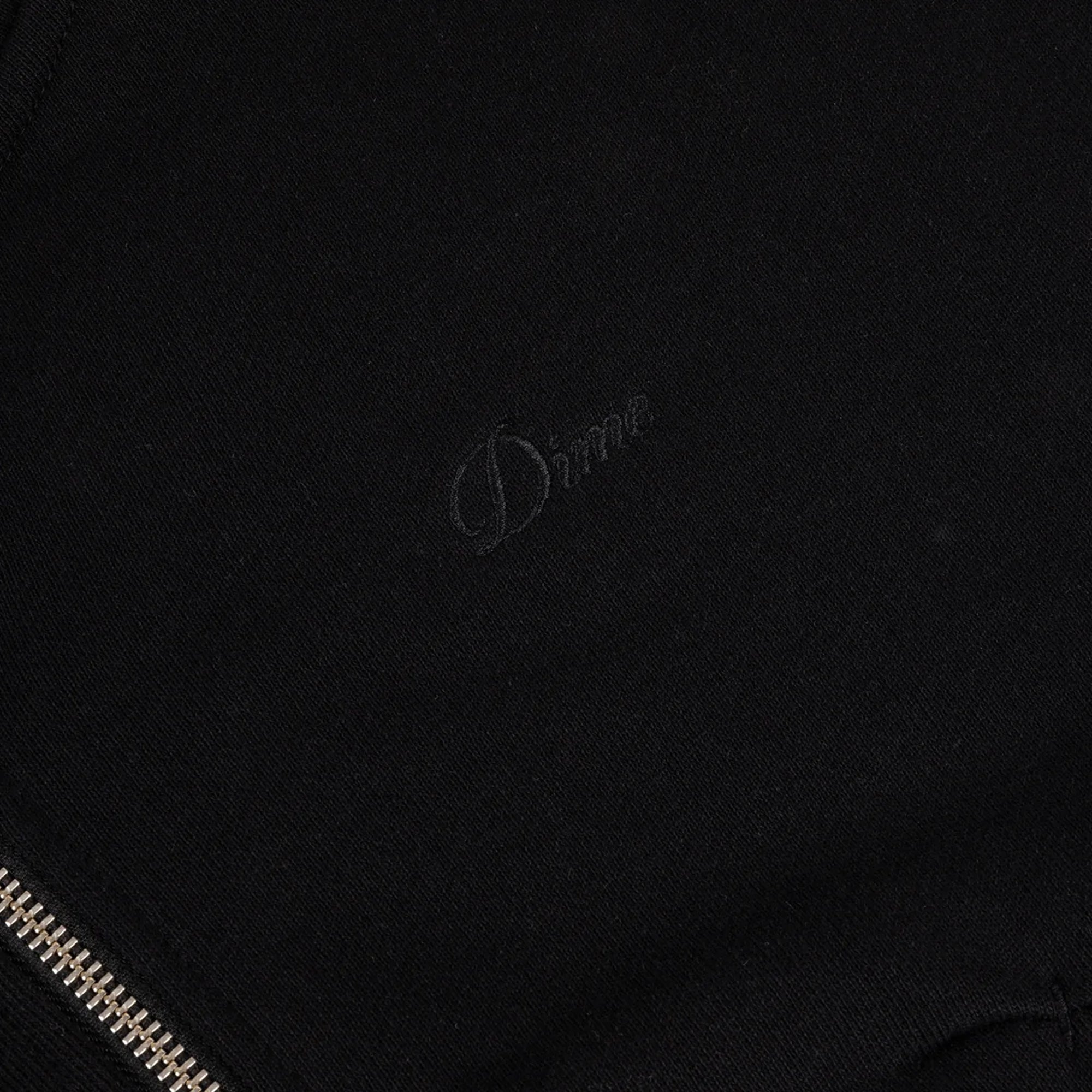 Dime Cropped Zip Hoodie - Black