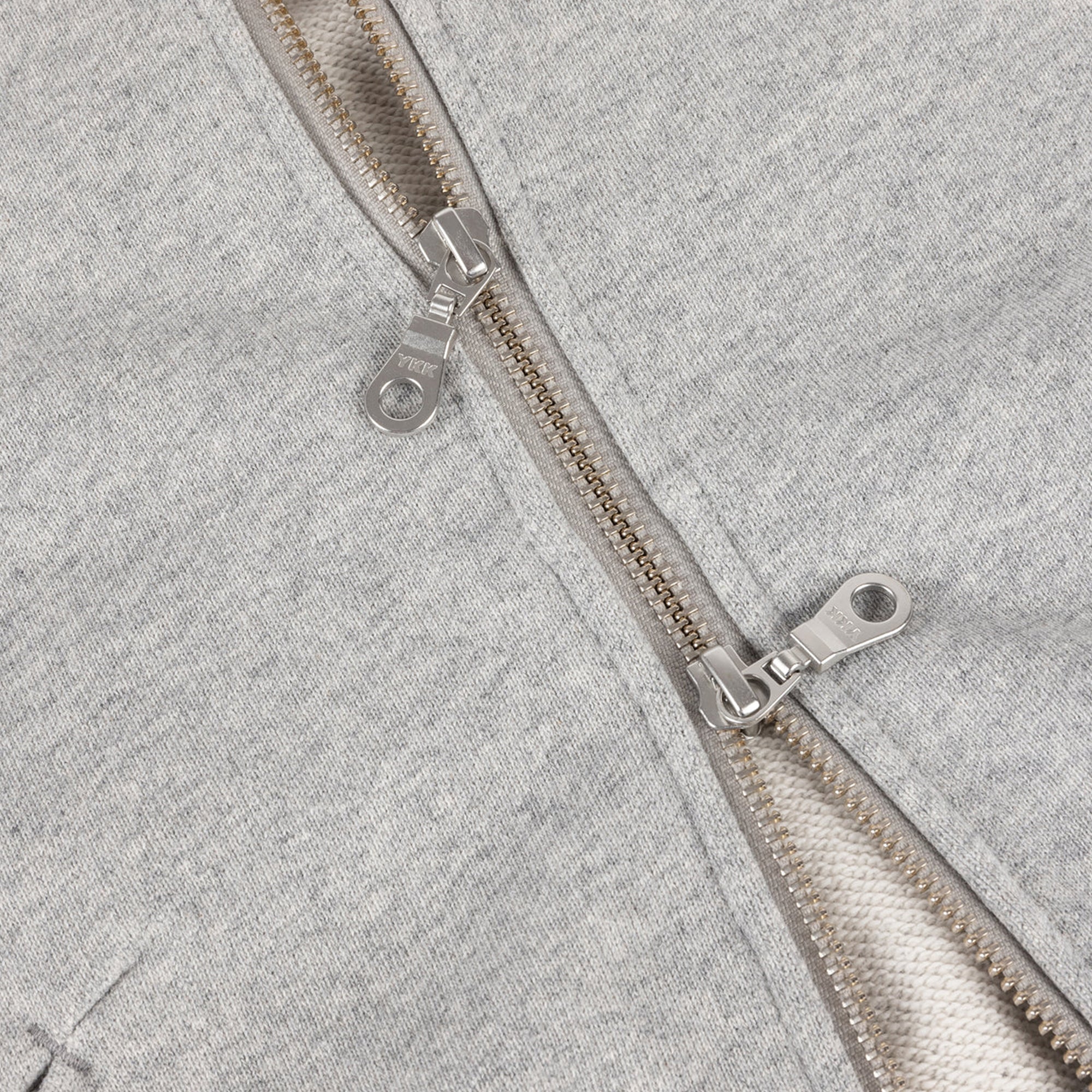 Dime Cropped Zip Hoodie - Heather Gray