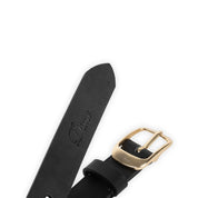 Dime Dress Leather Belt - Black