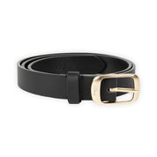 Dime Dress Leather Belt - Black