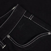 Dime Baggy Denim Pants - Black (Contrast Stitch)
