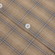 Dime Plaid Button Up Shirt - Brown