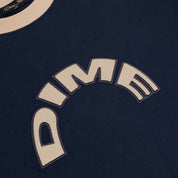 Dime Arch Ringer T-Shirt - Navy