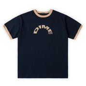 Dime Arch Ringer T-Shirt - Navy