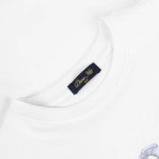 Dime Cursive Denim Tee - White