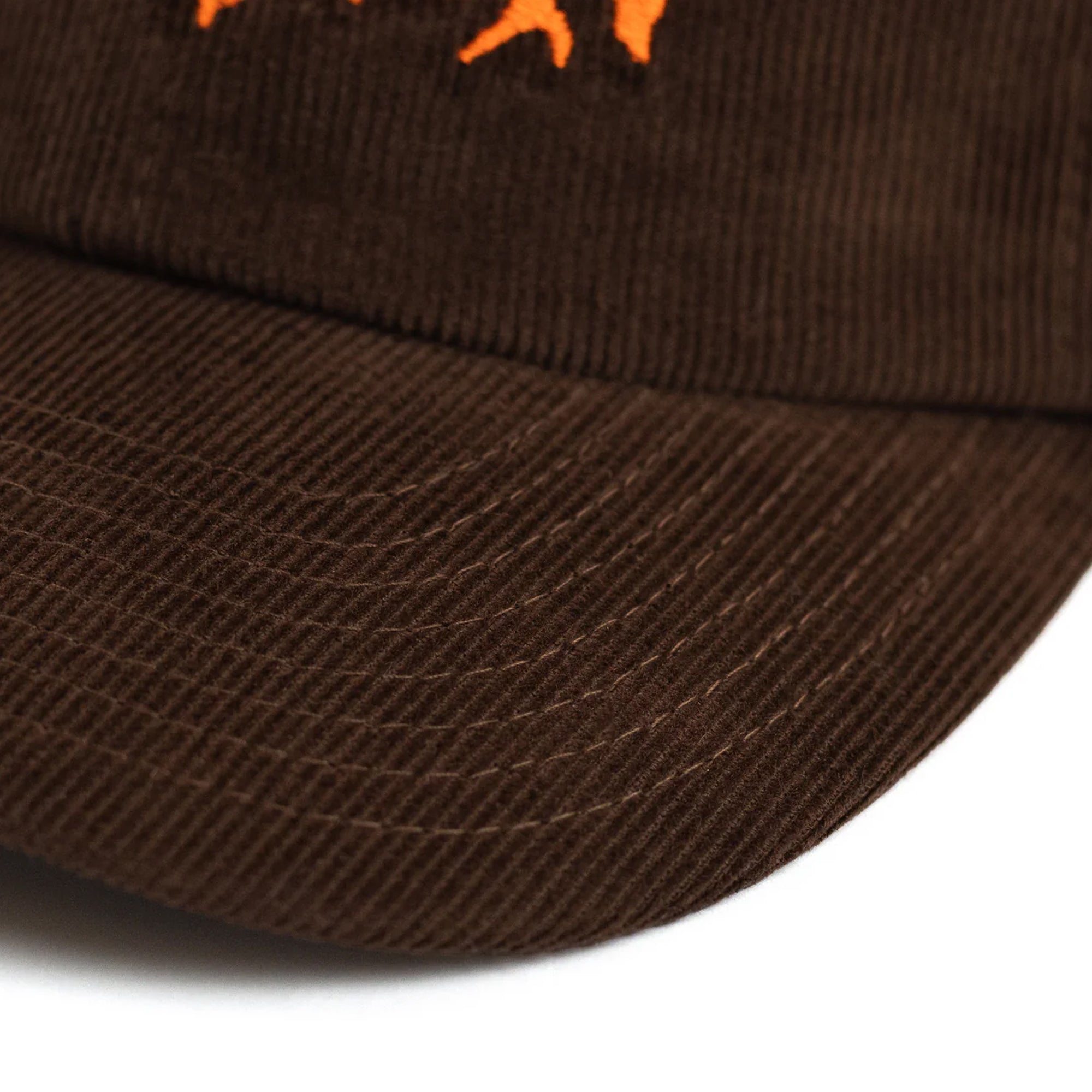 Dungeon Cord Logo Cap - Brown / Neon Orange