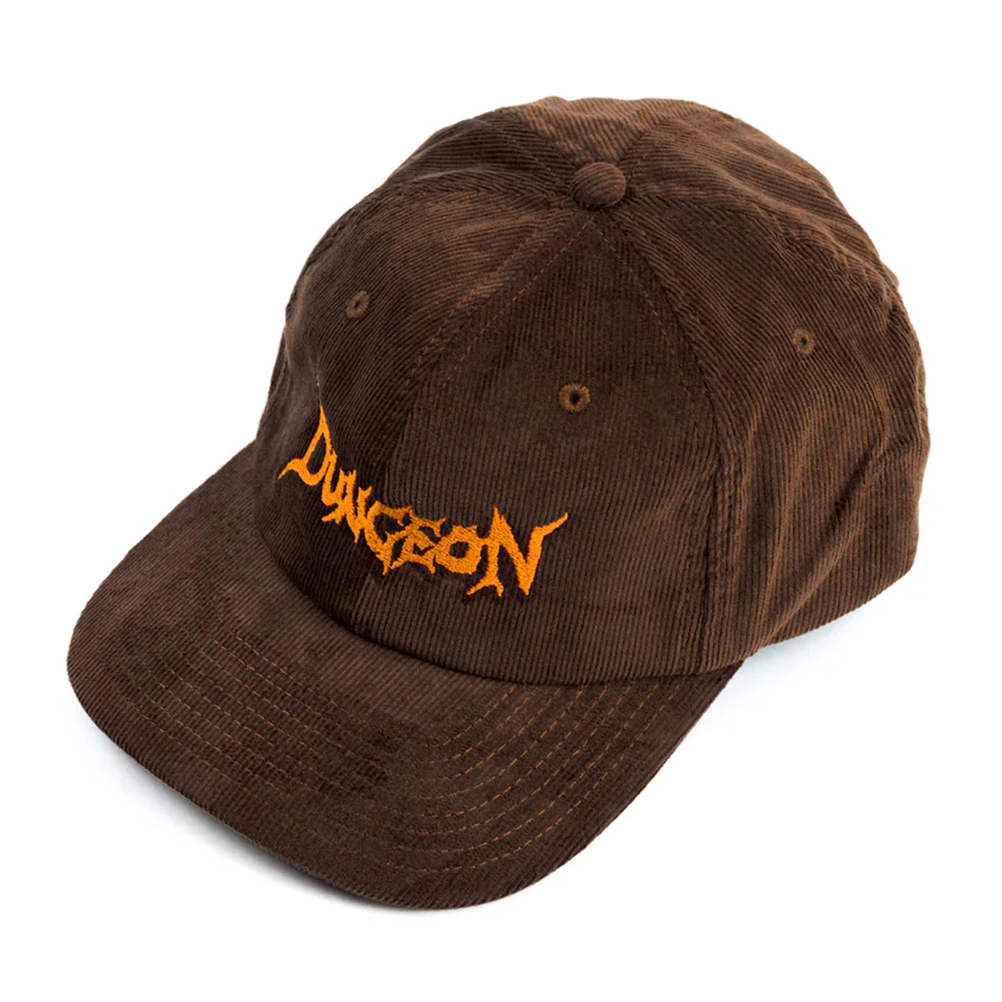 Dungeon Cord Logo Cap - Brown / Neon Orange