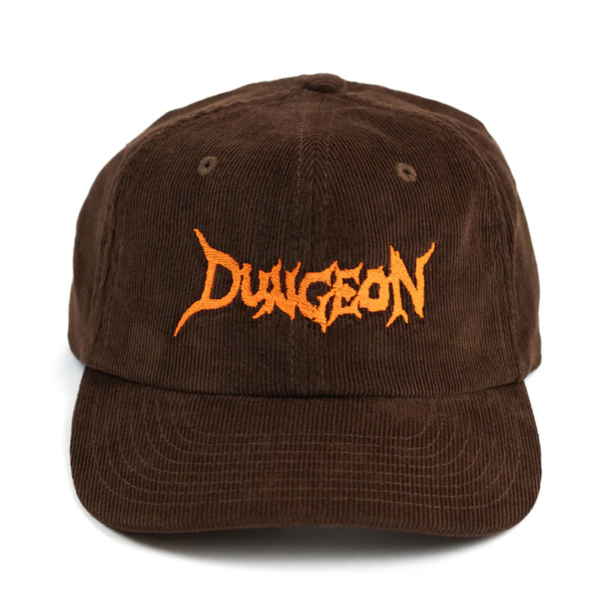 Dungeon Cord Logo Cap - Brown / Neon Orange