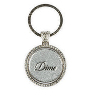 Dime Iced Out Keychain - Silver