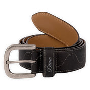 Dime Desert Leather Belt - Black