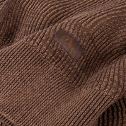 Dime Wave Knit Scarf - Brown