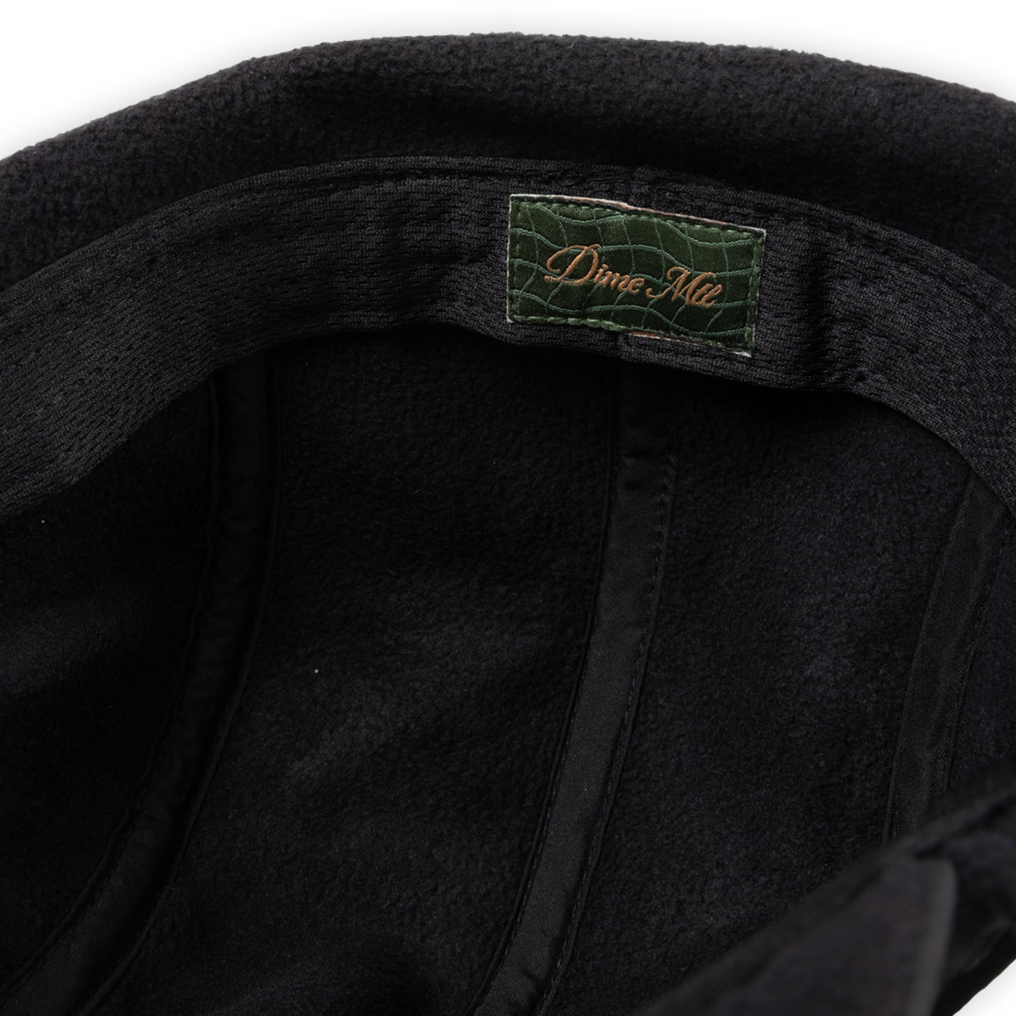 Dime Cursive Earflap Cap - Black