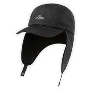 Dime Cursive Earflap Cap - Black