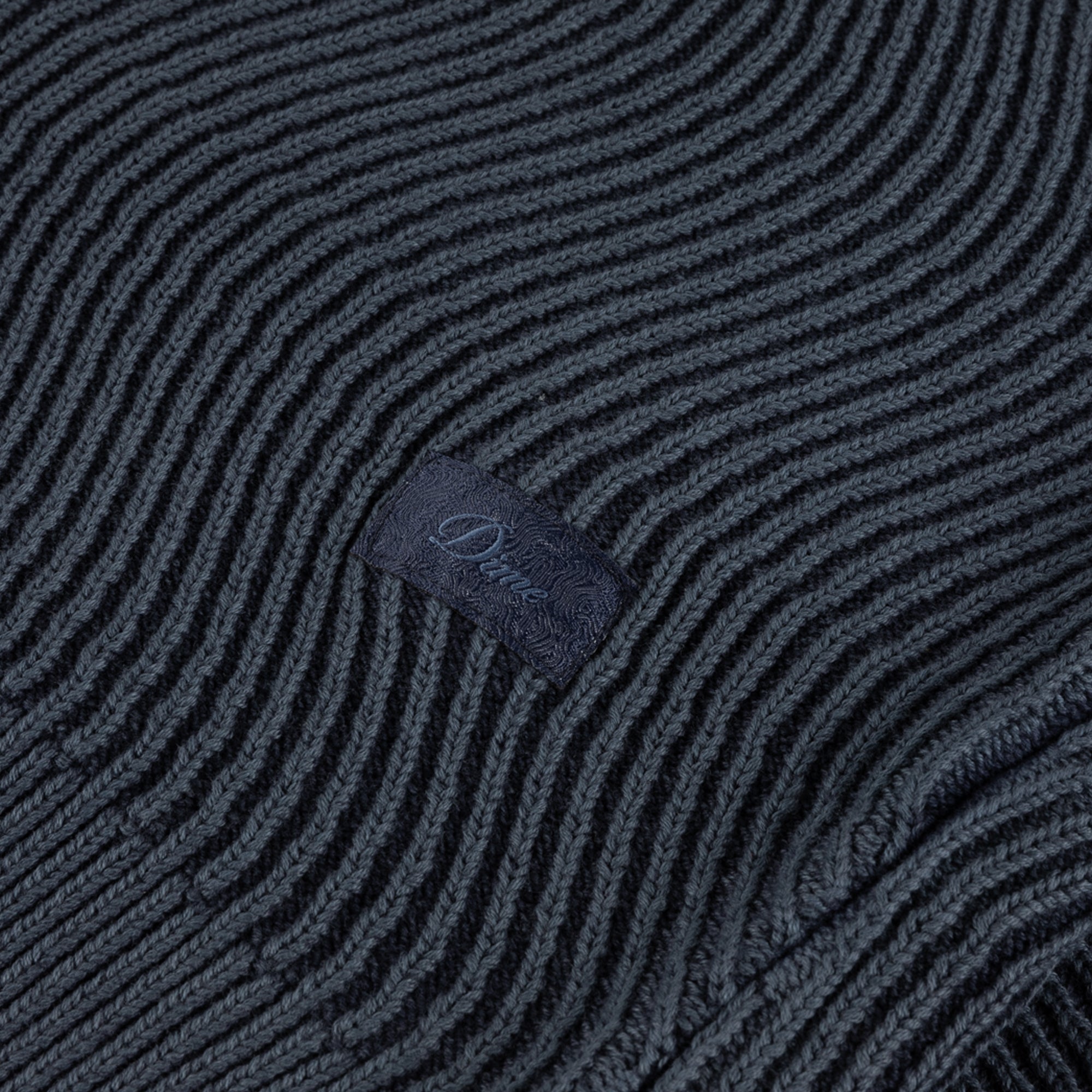 トップス DIME wave cable knit polo (navy) Dime Wave Cable Knit Polo, navy – Tiki Room Skateboards