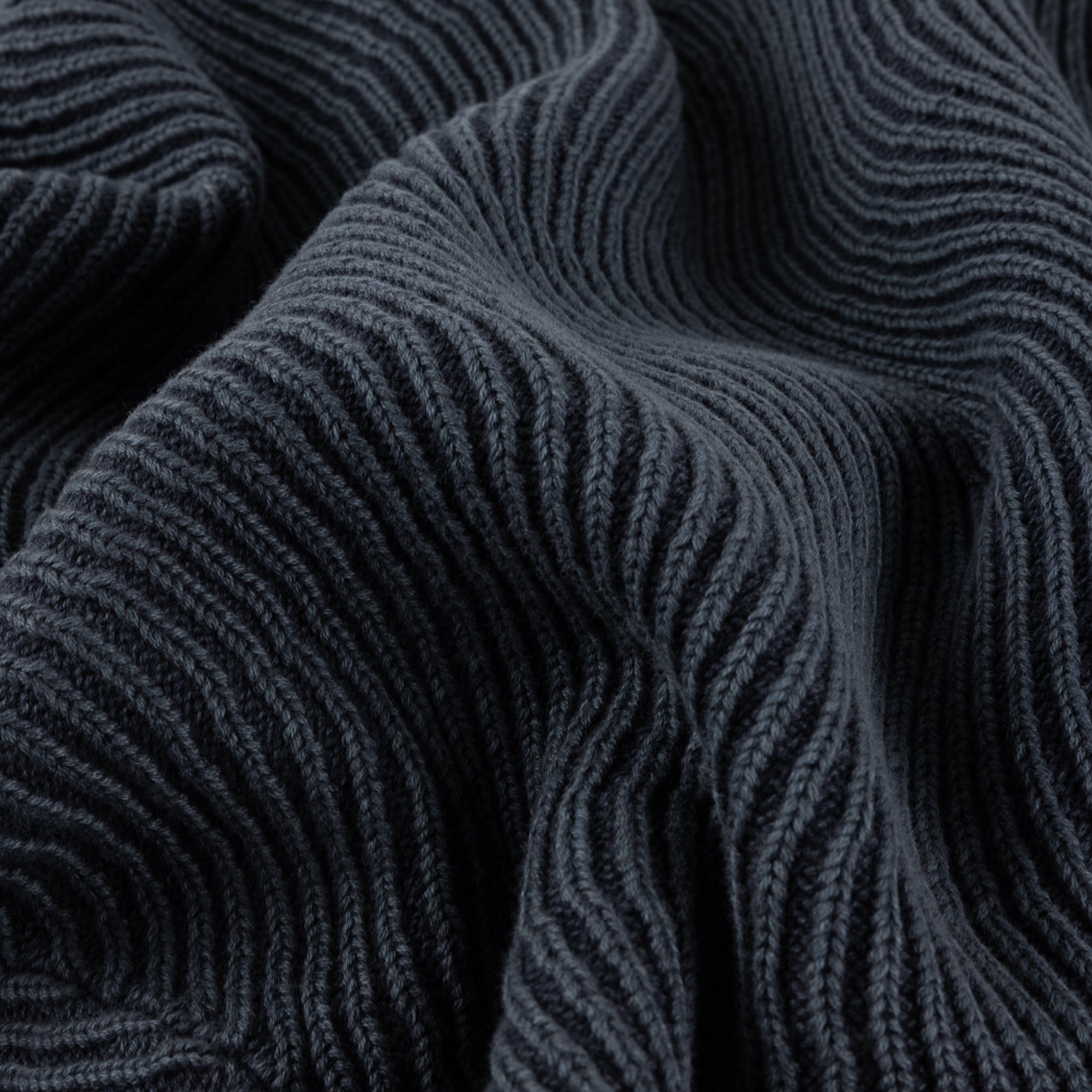 Dime Wave Knit Sweater - Navy