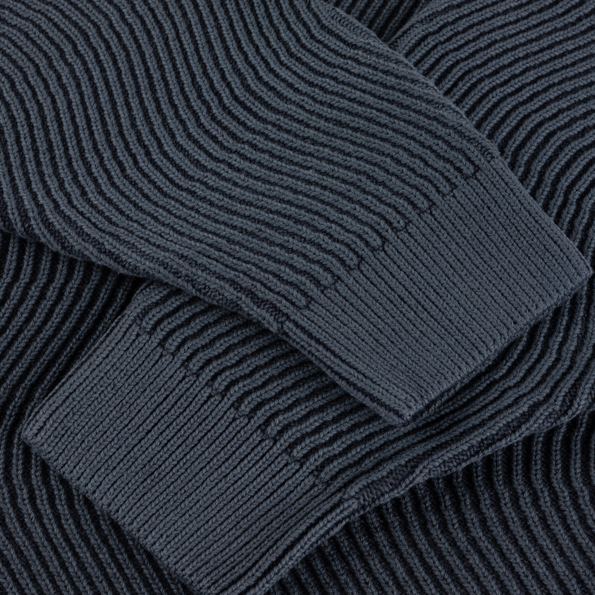 Dime Wave Knit Sweater - Navy