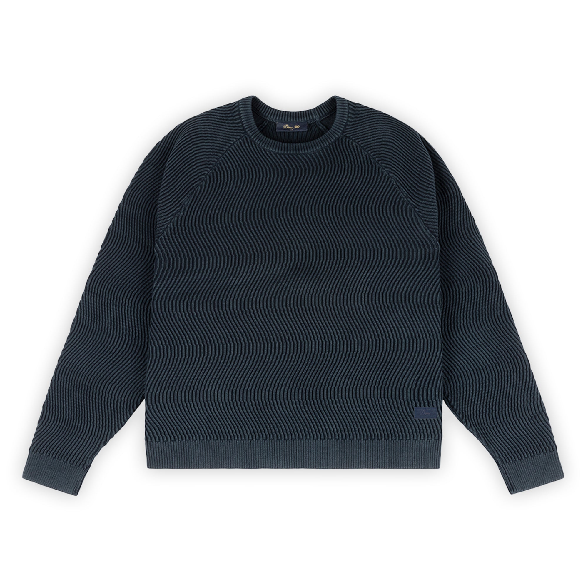 トップス DIME WAVE CABLE KNIT SWEATER DIME Wave Cable Knit Sweater Navy Men's - US