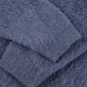 Dime Mohair Double Zip Knit - Midnight Blue
