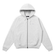 Dime Cursive Small Logo Zip Hoodie - Ash