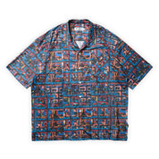 Evisen Julien Open S/S Shirt - Blue / Orange
