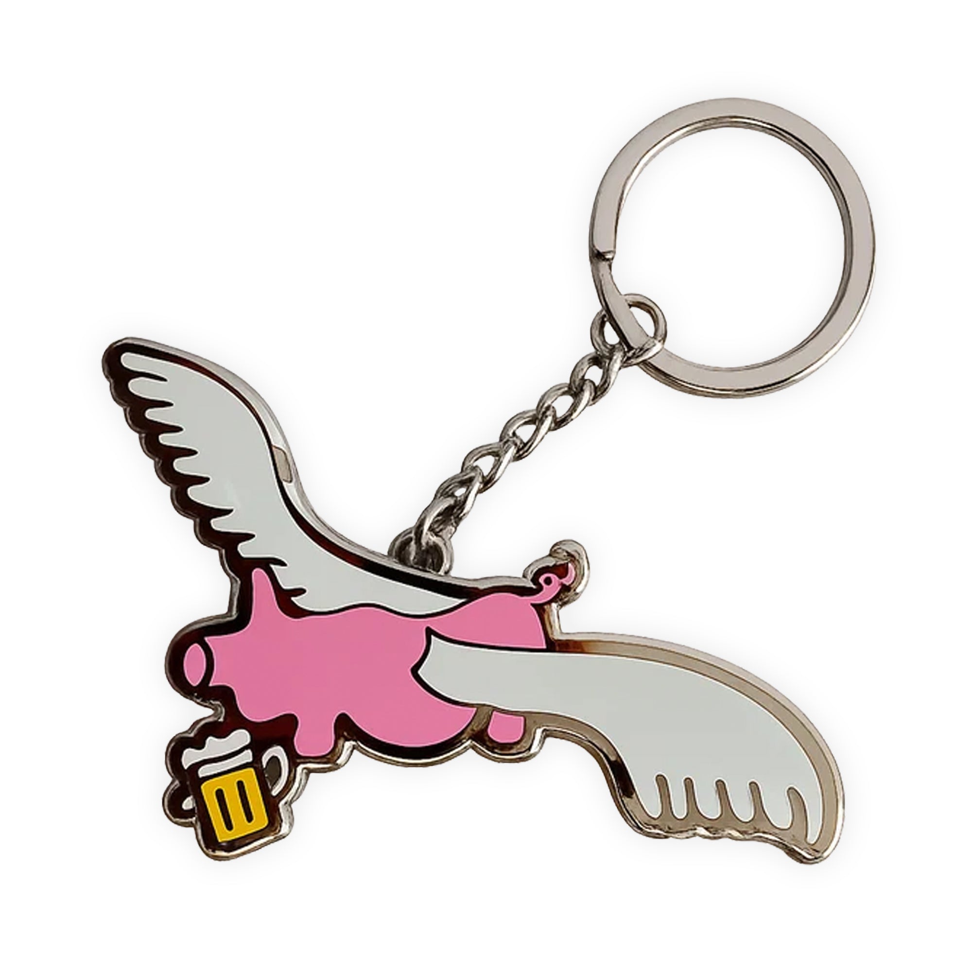 Frog Skateboards Flying Pig Keychain