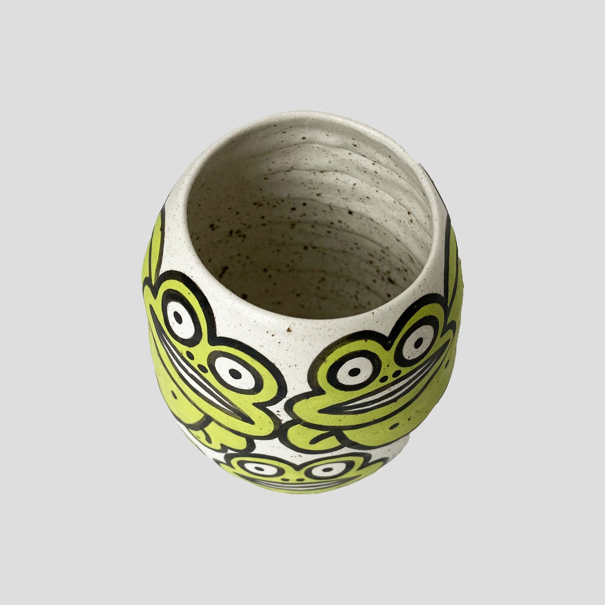 Rittle Frog Vase - Green / Black