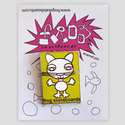 Frog Skateboards Yellow Cat Pin