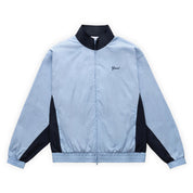 Grand Collection Cotton / Nylon Track Jacket - Powder Blue / Navy