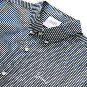 Grand Collection Blair Striped Poplin Shirt - Navy