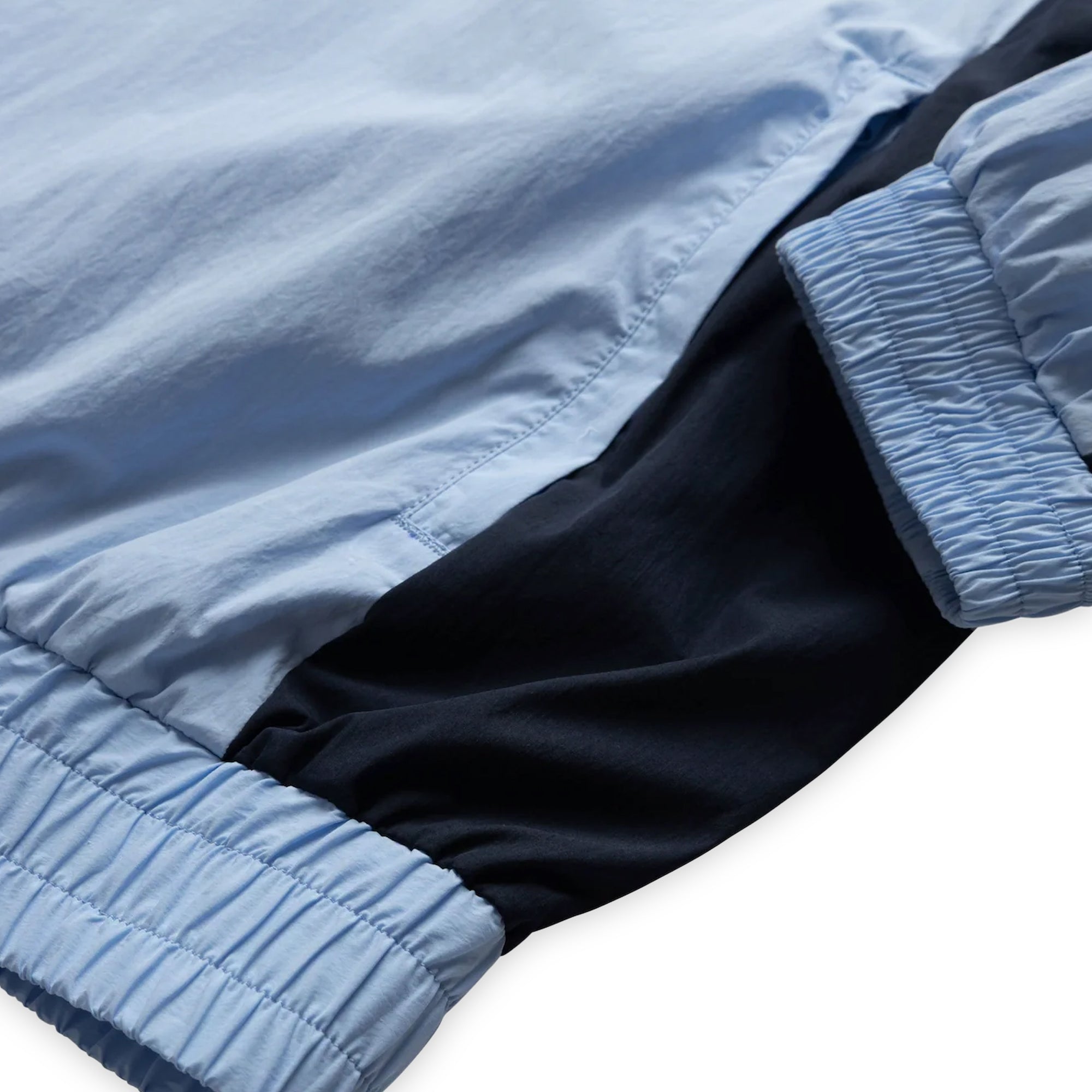 Grand Collection Cotton / Nylon Track Jacket - Powder Blue / Navy