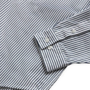 Grand Collection Blair Striped Poplin Shirt - White