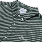 Grand Collection Blair Striped Poplin Shirt - Forest
